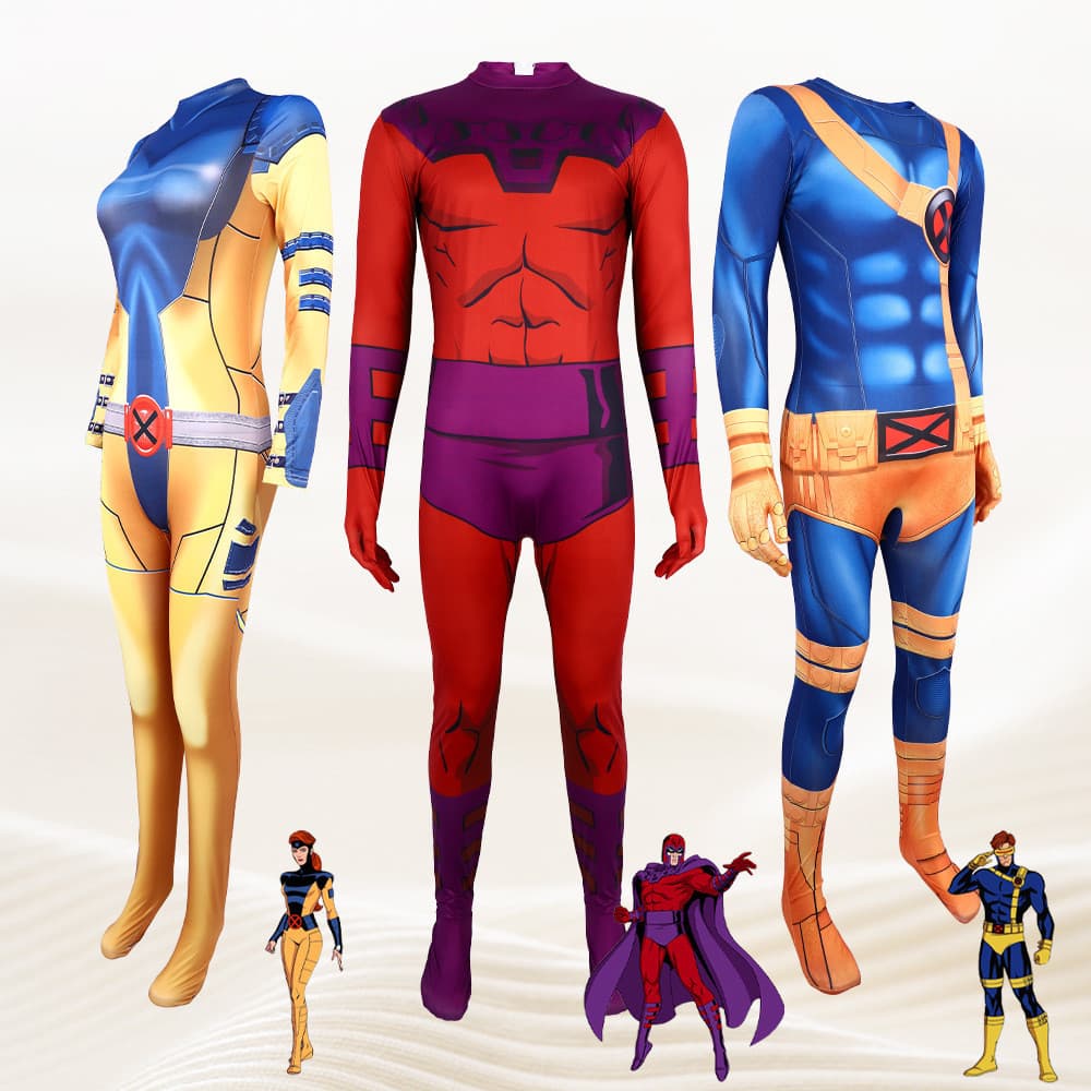 1997x-Men Cyclops Macacão Cos Magneto Phoenix Fantasias Halloween X
