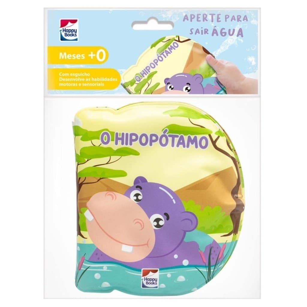 Livro Infantil Banho Bolhas Divertidas Hipopótamo Happy Book