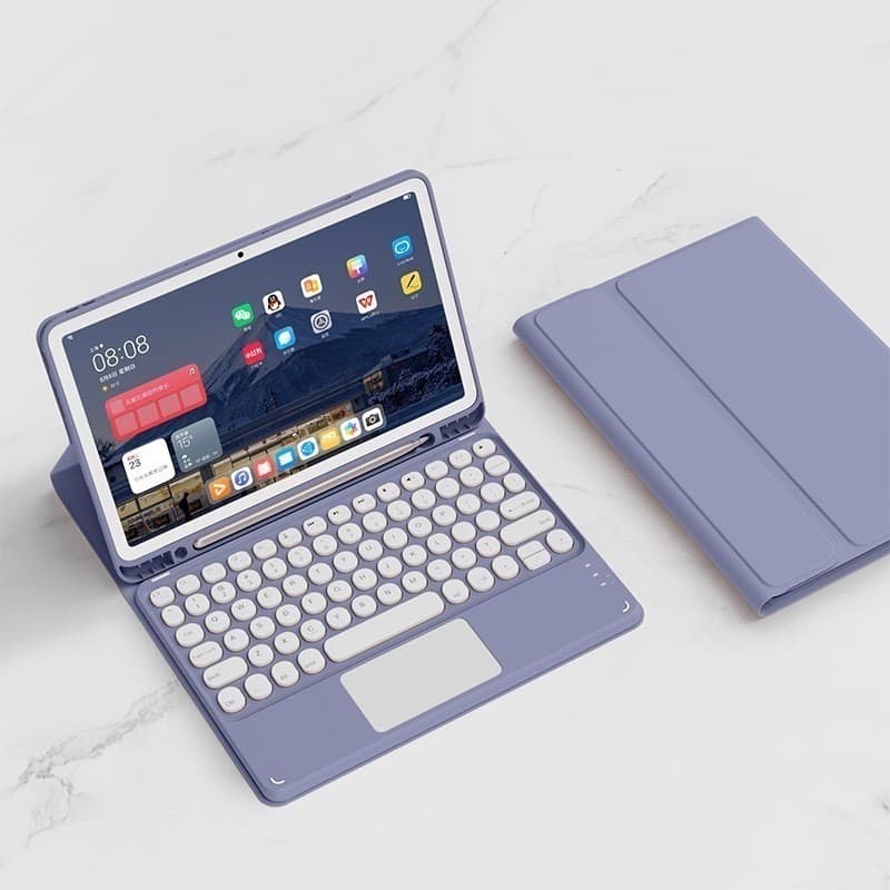 Capa Protetora compativel IPAD 7 8 9 10 Geração Air 3 4 5 Pro 11 Com Teclado Bluetooth Sem Fio E Bandeja – Top de Linha