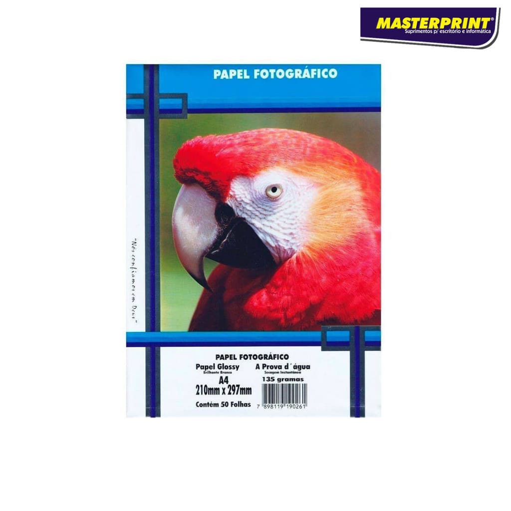 Papel Fotográfico A4 135g com 50 folhas da Masterprint