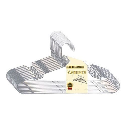 Cabide Infantil Kit 10 Transparente  Resistente  Loja Luxo