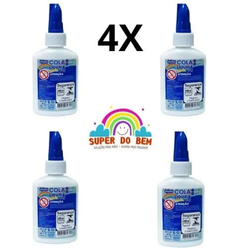 4X | 2X | 1X Cola Líquida 40g Jandaia | Cola Escolar