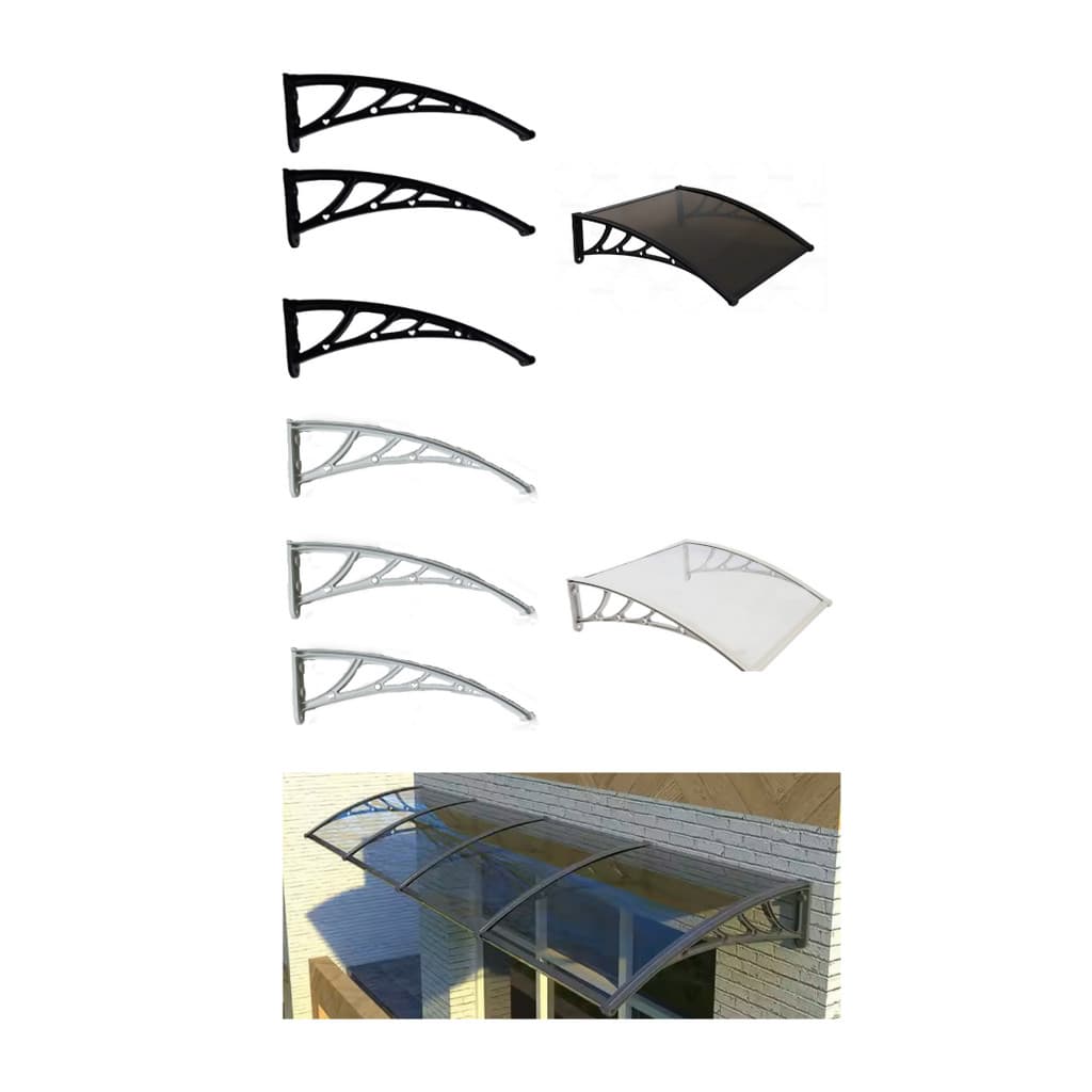 Kit Com 3 Suporte Para Toldo Policarbonato Universal Mão Francesa Abs 60cm