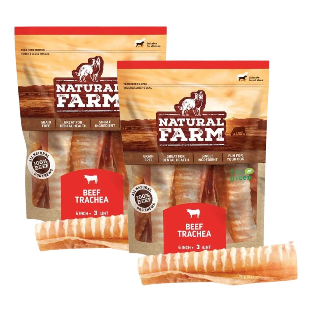 Kit Com 2 Pacotes Traqueia Bovina 6' Natural Farm 3un Cada