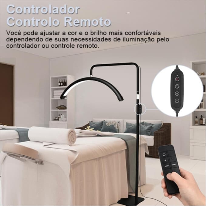 Luminária Meia Lua  Estética 3 Tons Ajustavel para Spa Salao Beleza Limpeza De Pele Ring Light