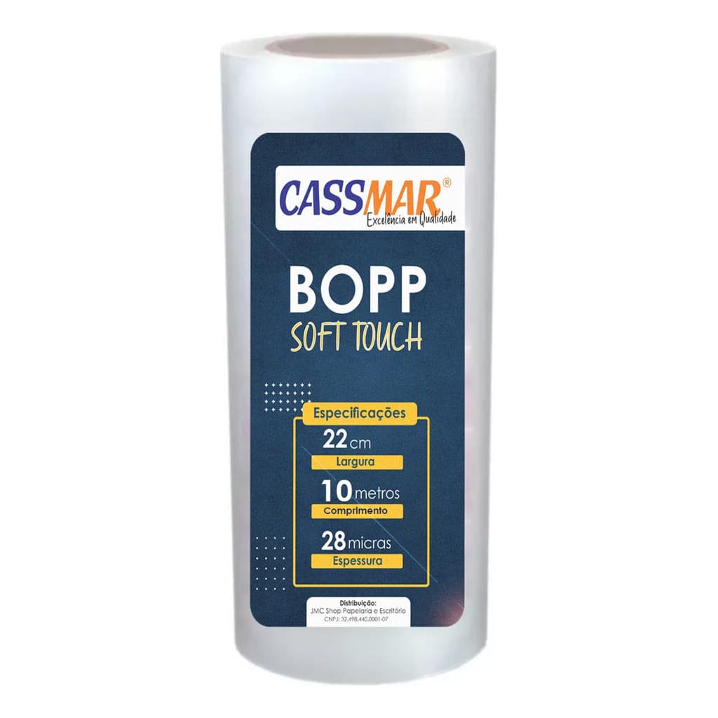 Bopp Para Laminação Soft Touch Aveludado 22cmx10m Cassmar 01un