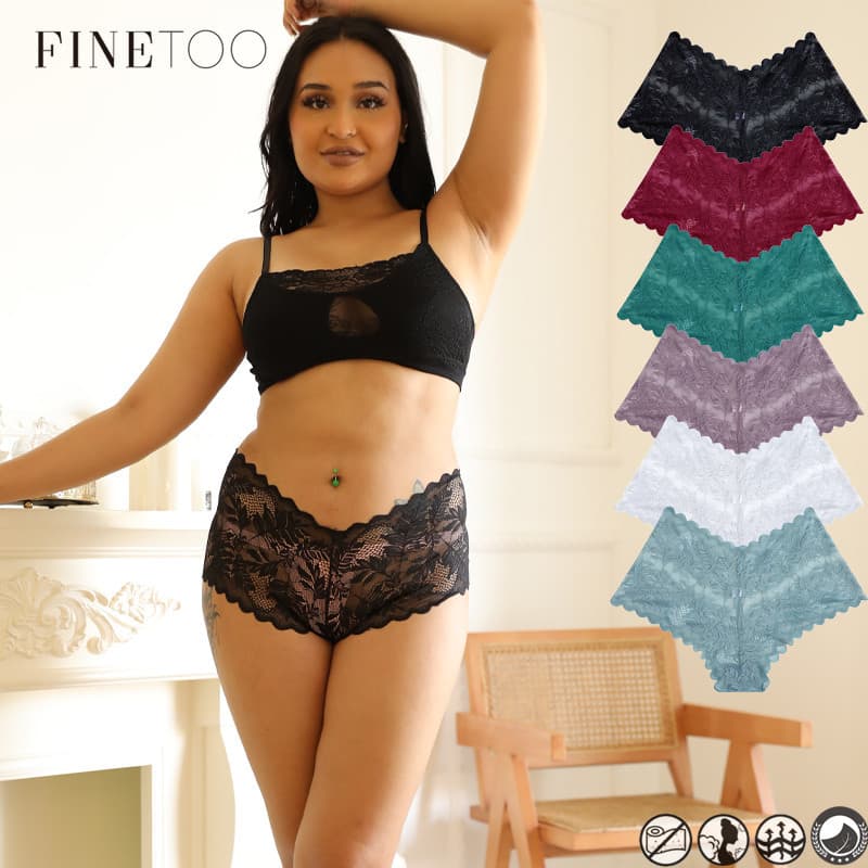 Calcinha De Renda Confortável Cintura Média S-XL