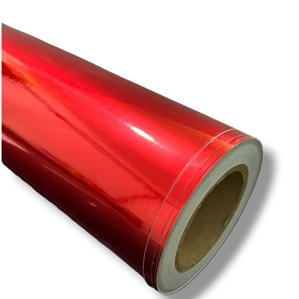 Vinil Adesivo Vermelho Metálico 30 CM x 1mt