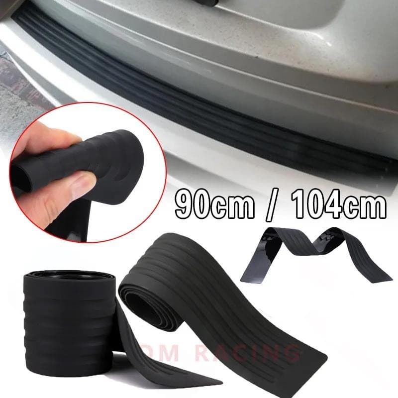 Universal 90cm 104cm Porta Do-Malas Carro Placa Protetora Da Soleira Pára-Choques Traseiro Moldes De Borracha Almofada De Cobertura De Guarnição De Tiras Estilo De