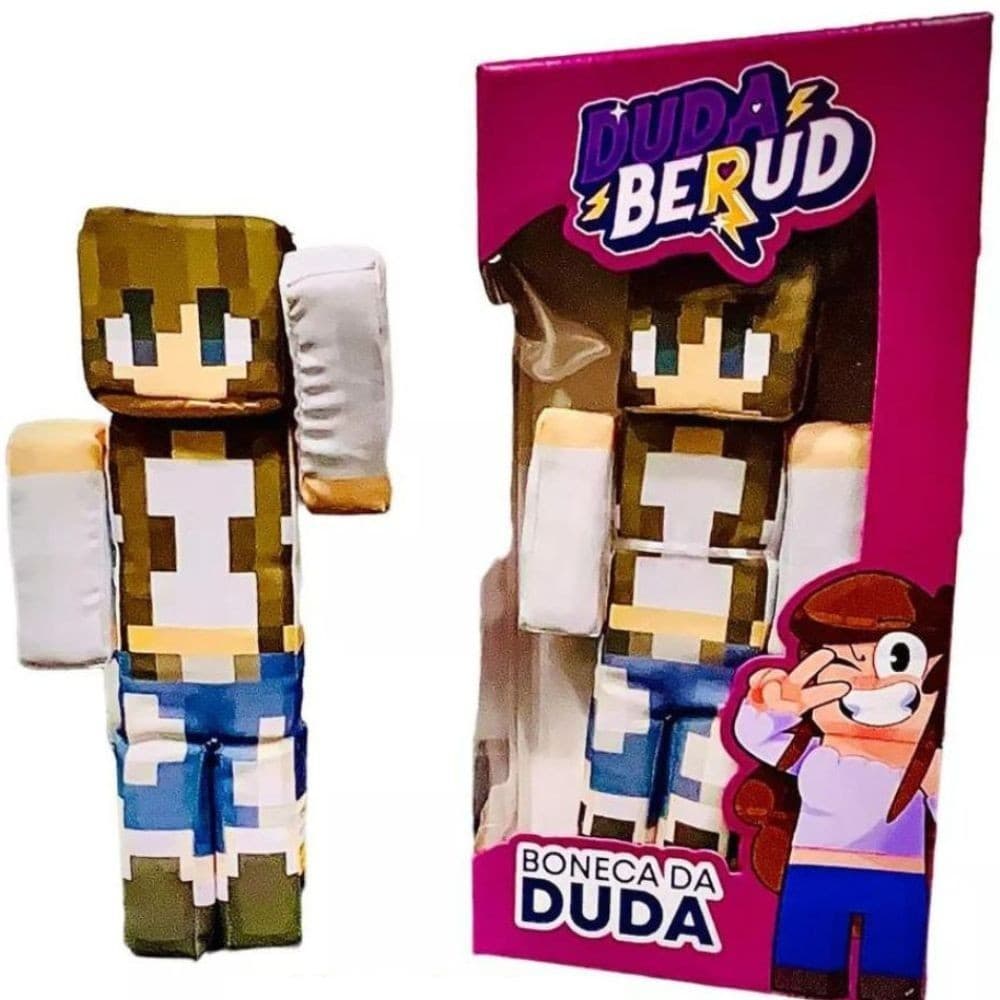 Boneco Youtuber Duda Streamers Pelucia 35 Cm Cosmo Kids