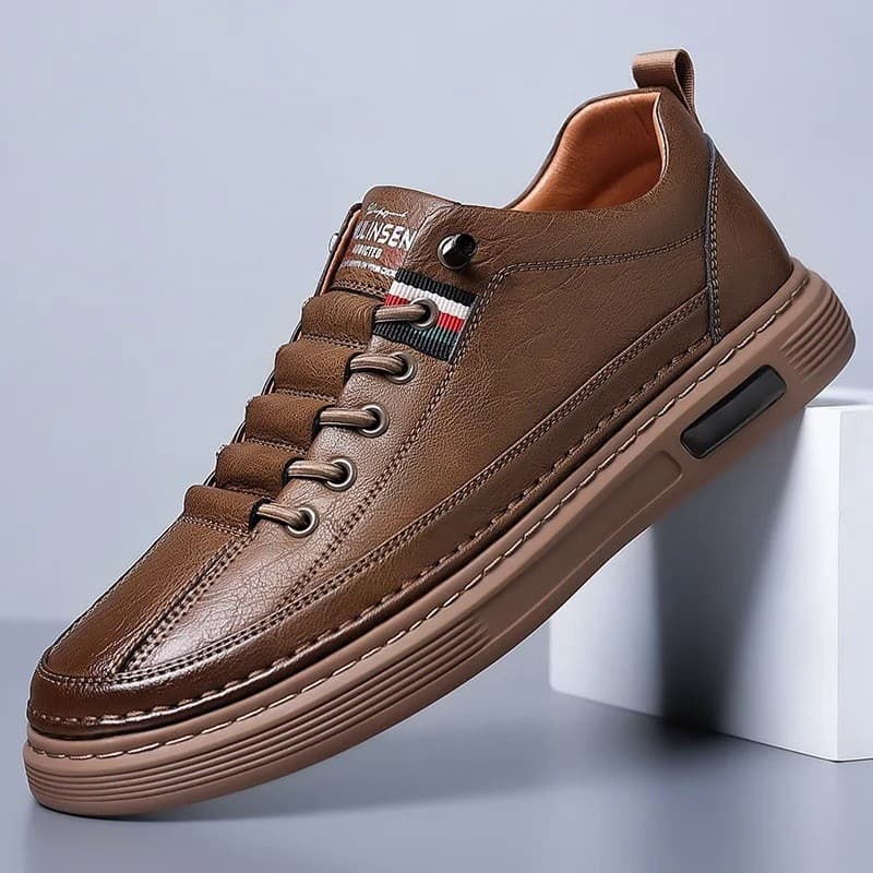 Sapatos Casuais De Couro Para Homens , Tênis Premium , Interior Confortável , Feitos À Mão , Trendy , Banquete , Moda