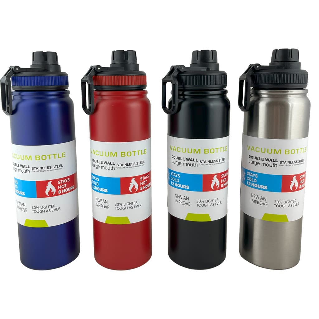Garrafa Térmica Squeeze Inox 800ml Para Academia Esporte Quente Frio Parede Dupla