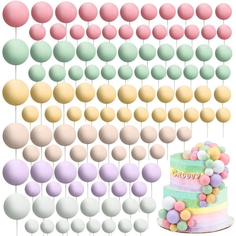 20 Pçs Bolas Bolo Topper Balões Cupcake DIY Inserção De Espuma Decoração De Cozimento Para Aniversário De Casamento