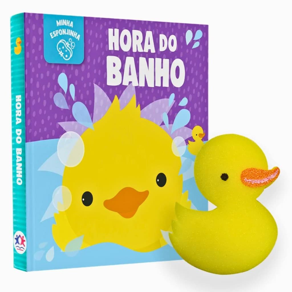Livro de Banho com Esponja Hora do Banho Editora Ciranda Cultural