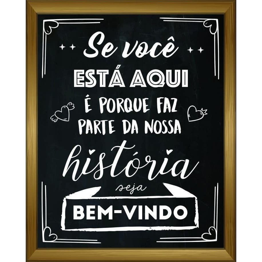 PLACA QUADRO DECORATIVO 20X30 BEM VINDO