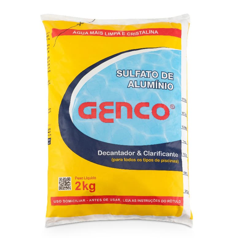 Sulfato de Aluminio Decantador Clarificante Genco 2KG Piscina