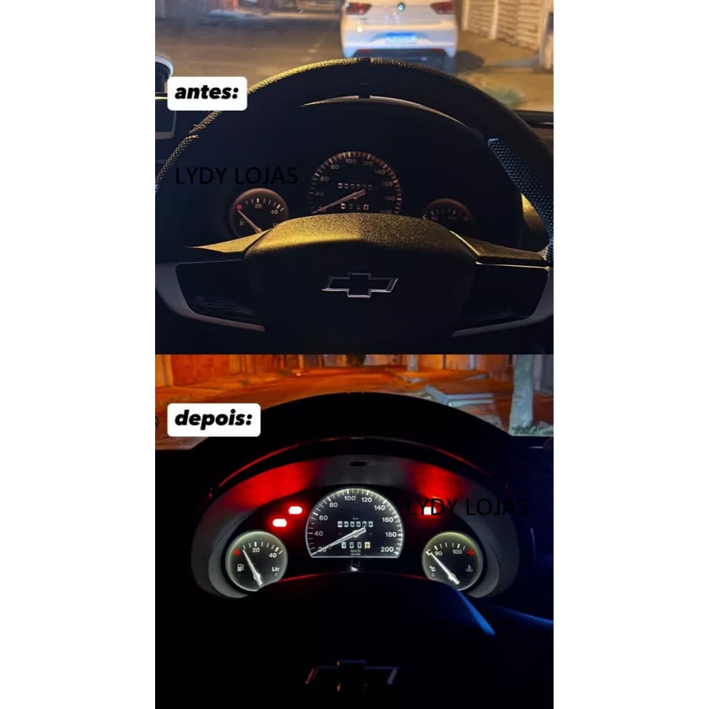 LAMPADA LED T10 PAINEL GM CORSA WIND CLASSIC SEM RPM (PAR)