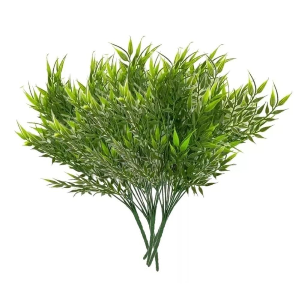 1 Bambu Galho Folhas Mosso Artificial Bamboo Decoração