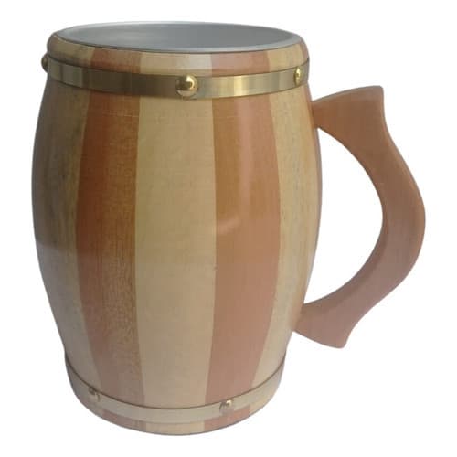 Caneca Térmica Madeira Mescla Preta 2000ml