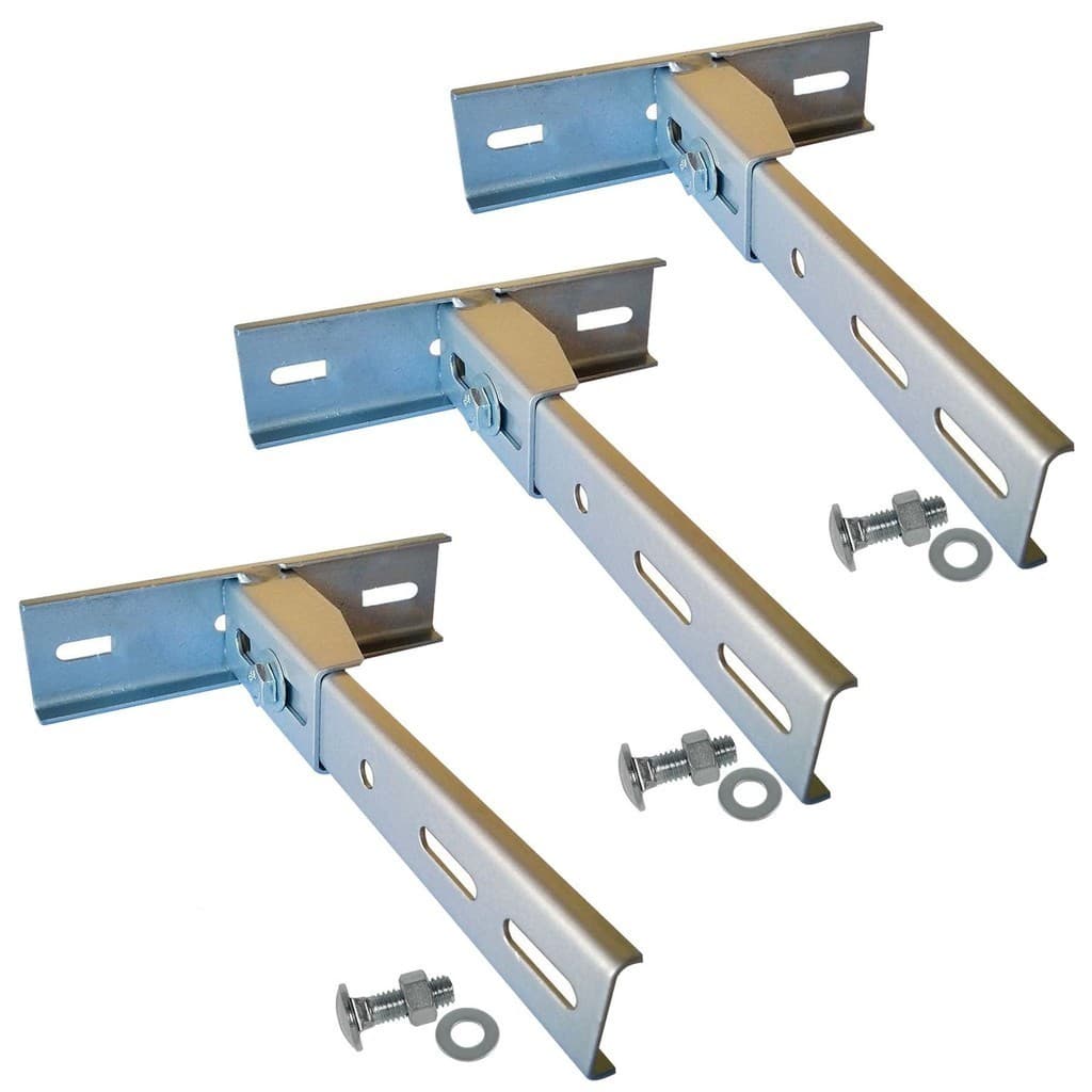 Kit 3 Peças Suporte Fixação Com Regulagem Para Motor Portão Basculante
