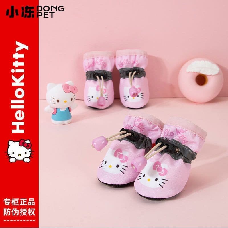 [Estoque Pronto] [Hello Kitty Co-Branded] Sapatos para cães Teddy Summer Thin Style Teddy Anti-Drop Pet Soft Sole Não Pode Cair