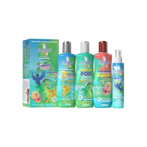 Kit de Shampoo Capilar Infantil Com 4 Ítens Incluindo Perfume