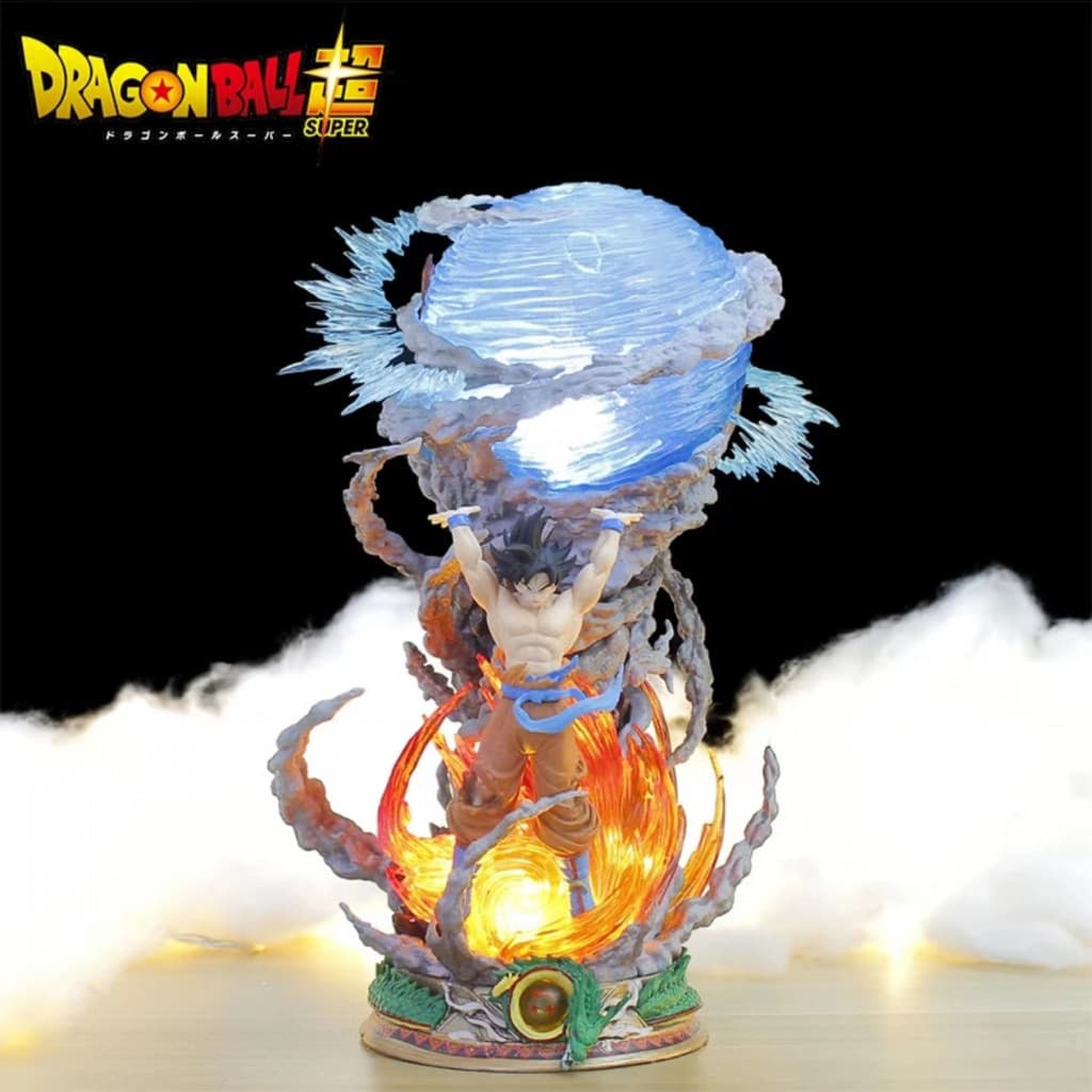 Dragon Ball Gathering Qi Wukong com caixa colorida Vitality Wukong pode figura luminosa modelo jogar