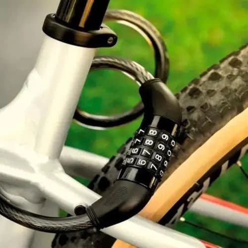 Cadeado Bike Senha Acessórios Bicicleta Moto Patinete Portão Trava Segredo Corrente Tranca Segurança