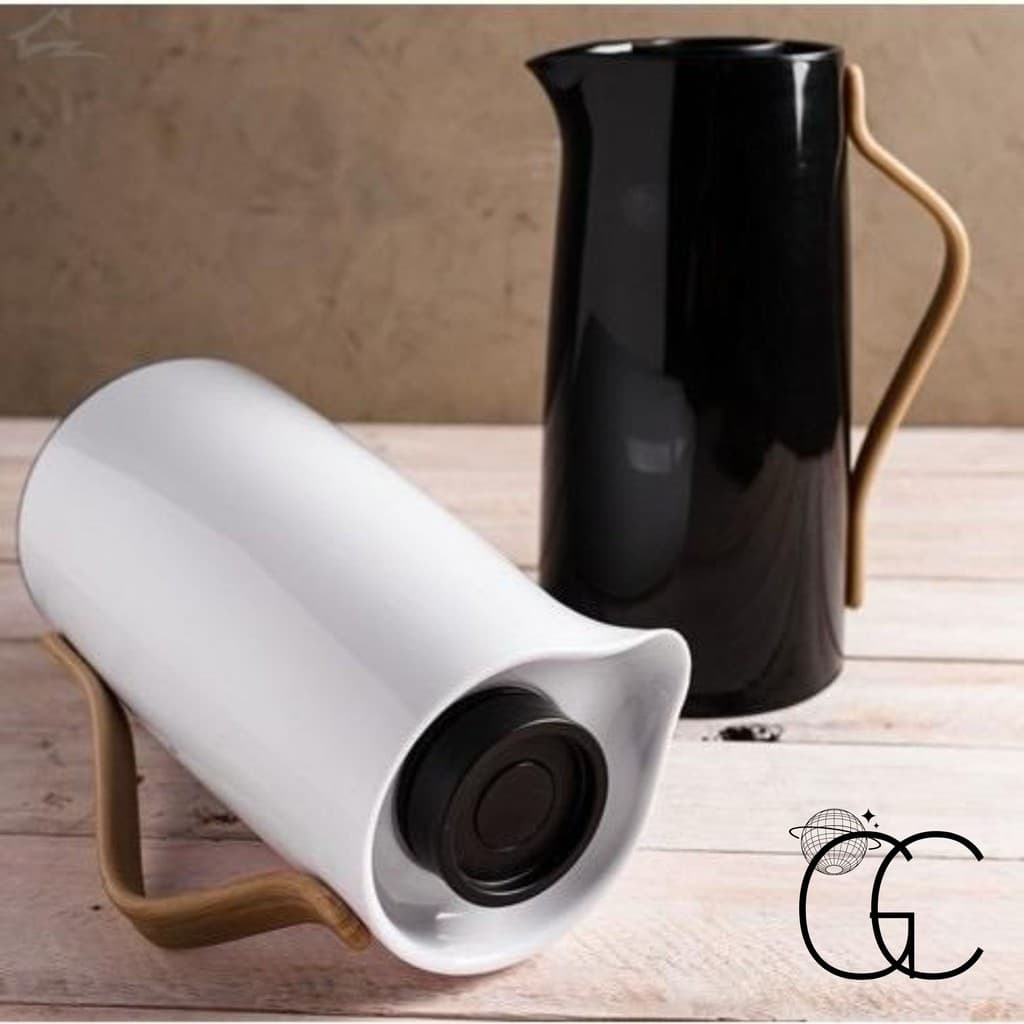 Garrafa Térmica para Chá/ Café com Cabo em Bambu