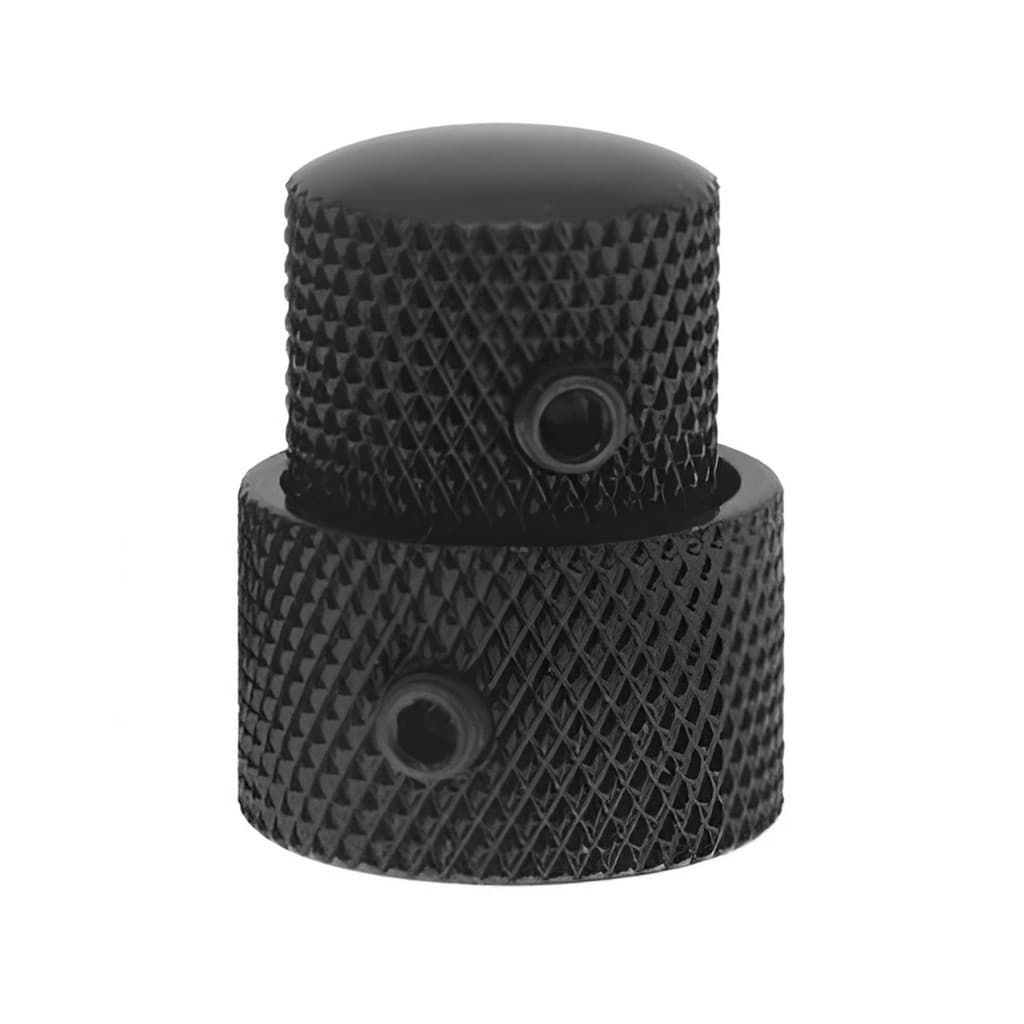 Knob Duplo Concêntrico Preto Para Contra Baixo Para Luthier