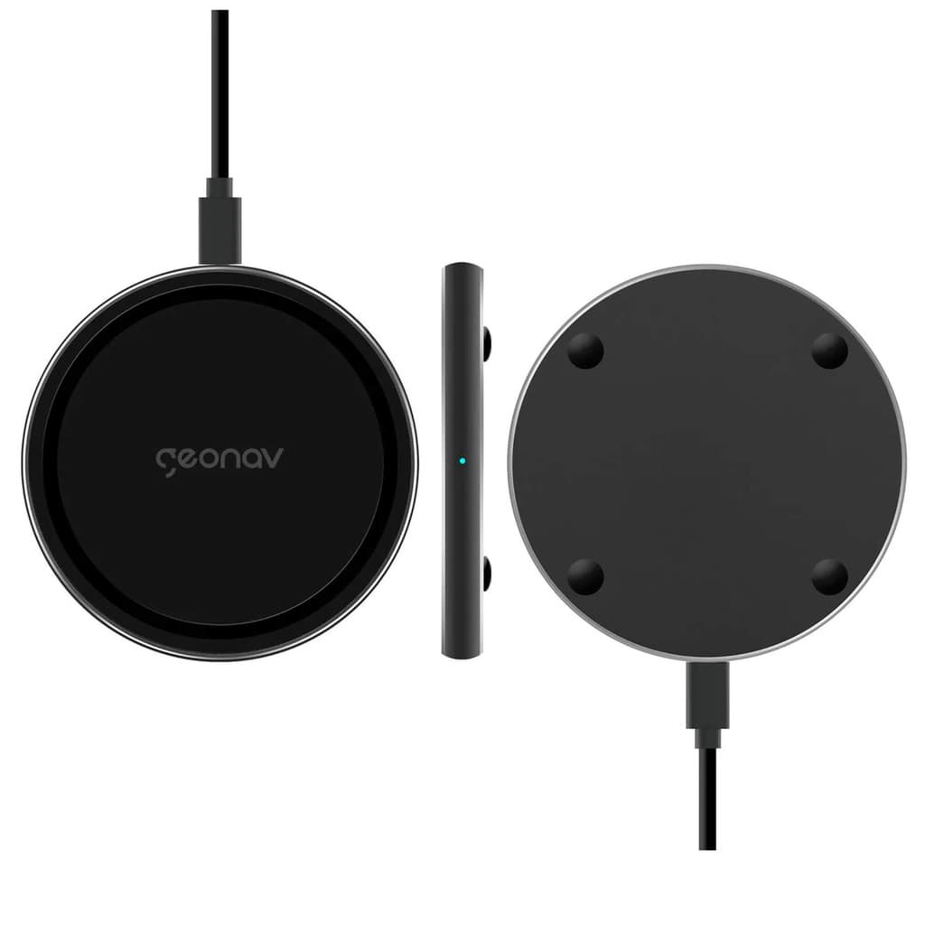 Carregador sem fio por Indução Compatível com Smartphones Padrão Qi Cinza Geonav - QI10WG  Rápido