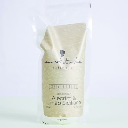 Eco-Refil Sabonete Líquido 500ml Alecrim &amp; Limão Siciliano M.Victoria