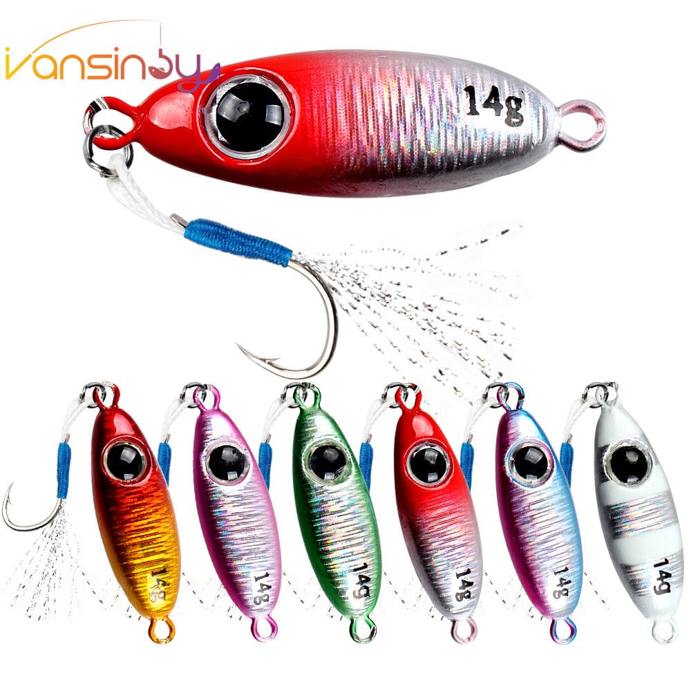 1pcs Isca De Pesca Metálica 5,5g/7,5g/10g/14g/17g/21g De Anzol A Laser Colher De