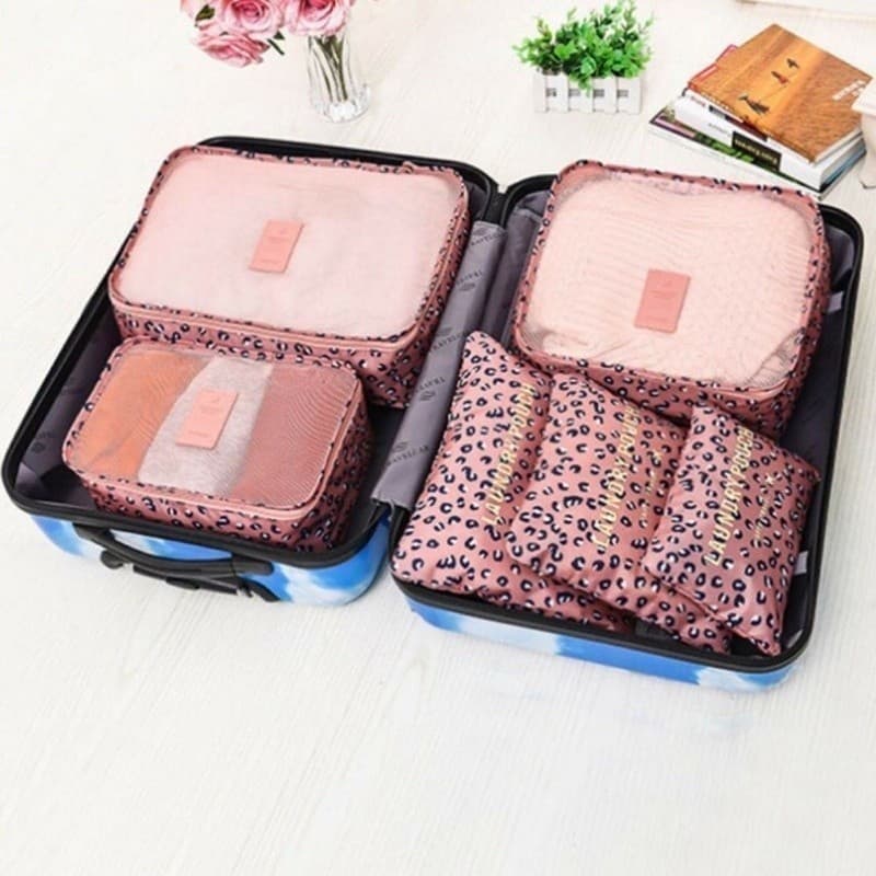Kit 6 Bolsa de armazenamento de bagagem com trava de bagagem, adequada para viajar a qualquer momentosunny Radimi