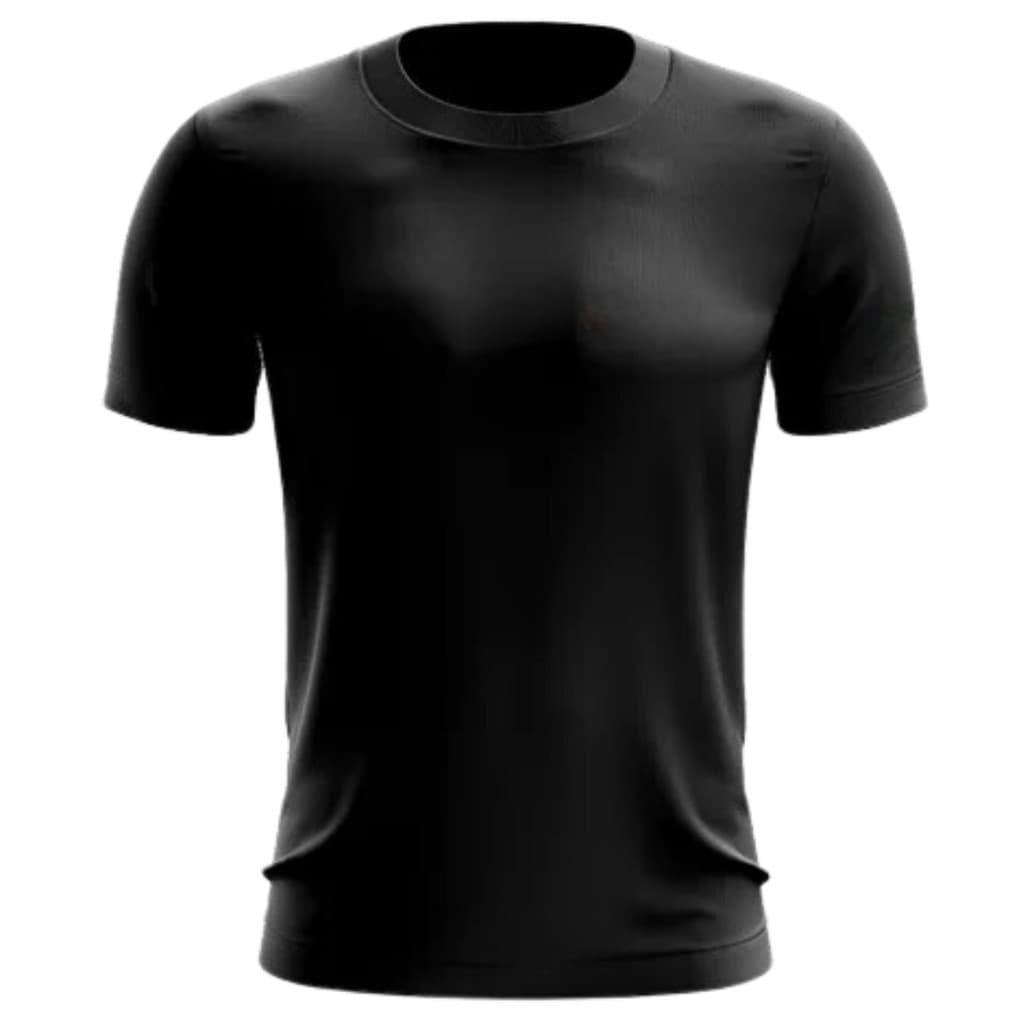Camiseta Básica Preta Lisa Pilates Academia - Dry Esporte