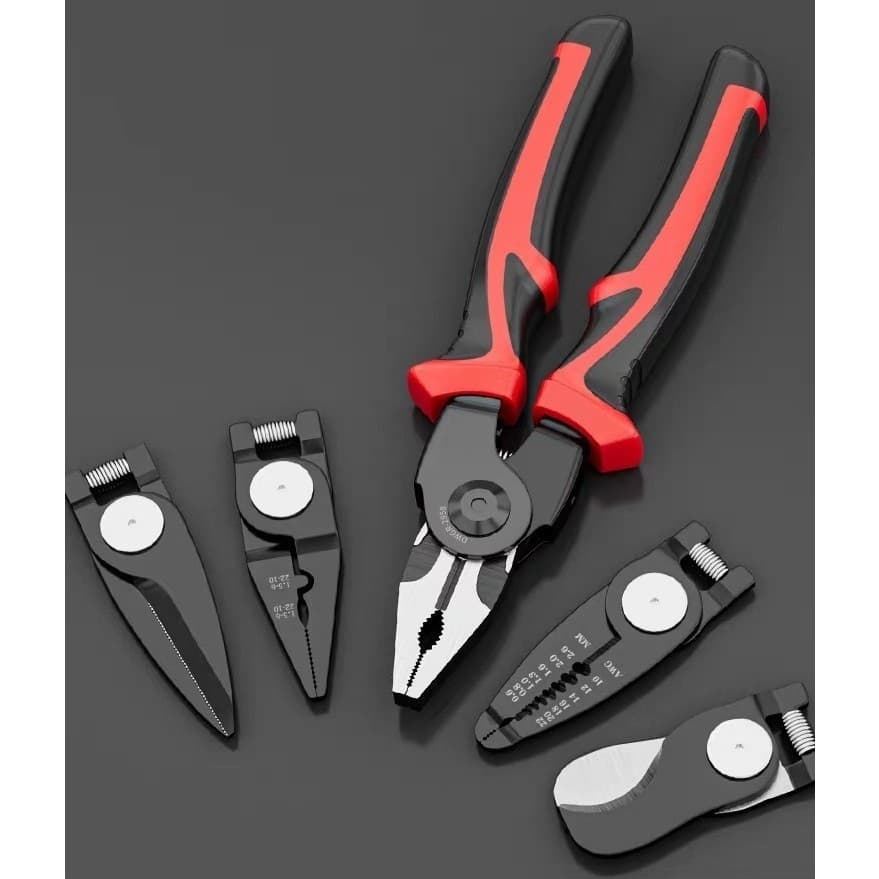 Alicate universal 5 em 1 Decapador Crimpador Alicate de Eletricista Descacador Fios multi-pontas