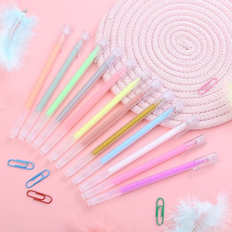 5pcs Canetas Iluminadoras Para Registro No Diário , Papelaria Criativa DIY