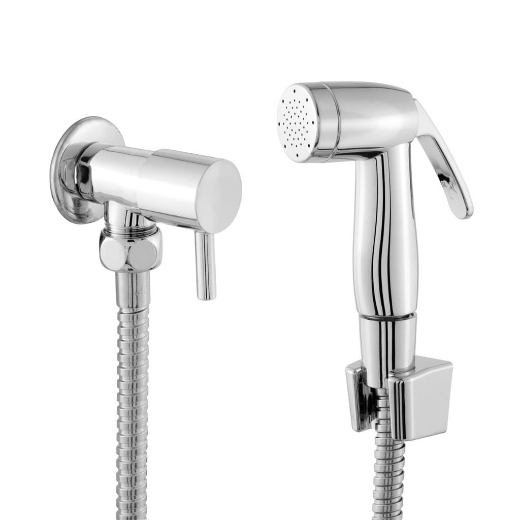 Ducha Higiênica Chuveirinho Banheiro Luxo ABS Cromado 1/4 Volta Slim