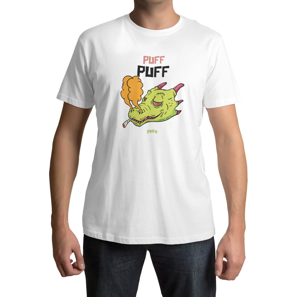 Camiseta Estampada Puff Puff Pass Maconha 420 Cannabis