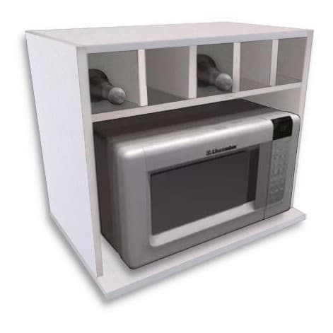Suporte Microondas Nicho Com Adega Armário Decoração 100 % Mdf .
