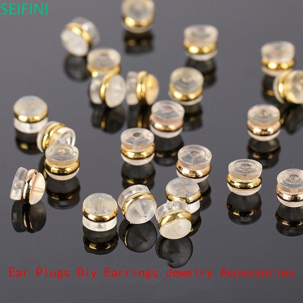SEIFINI Ear Stud Backs Cobre 20 Pçs/Lote Descobertas Jóias Fazendo Brinco Plugues DIY Stopper Plugs