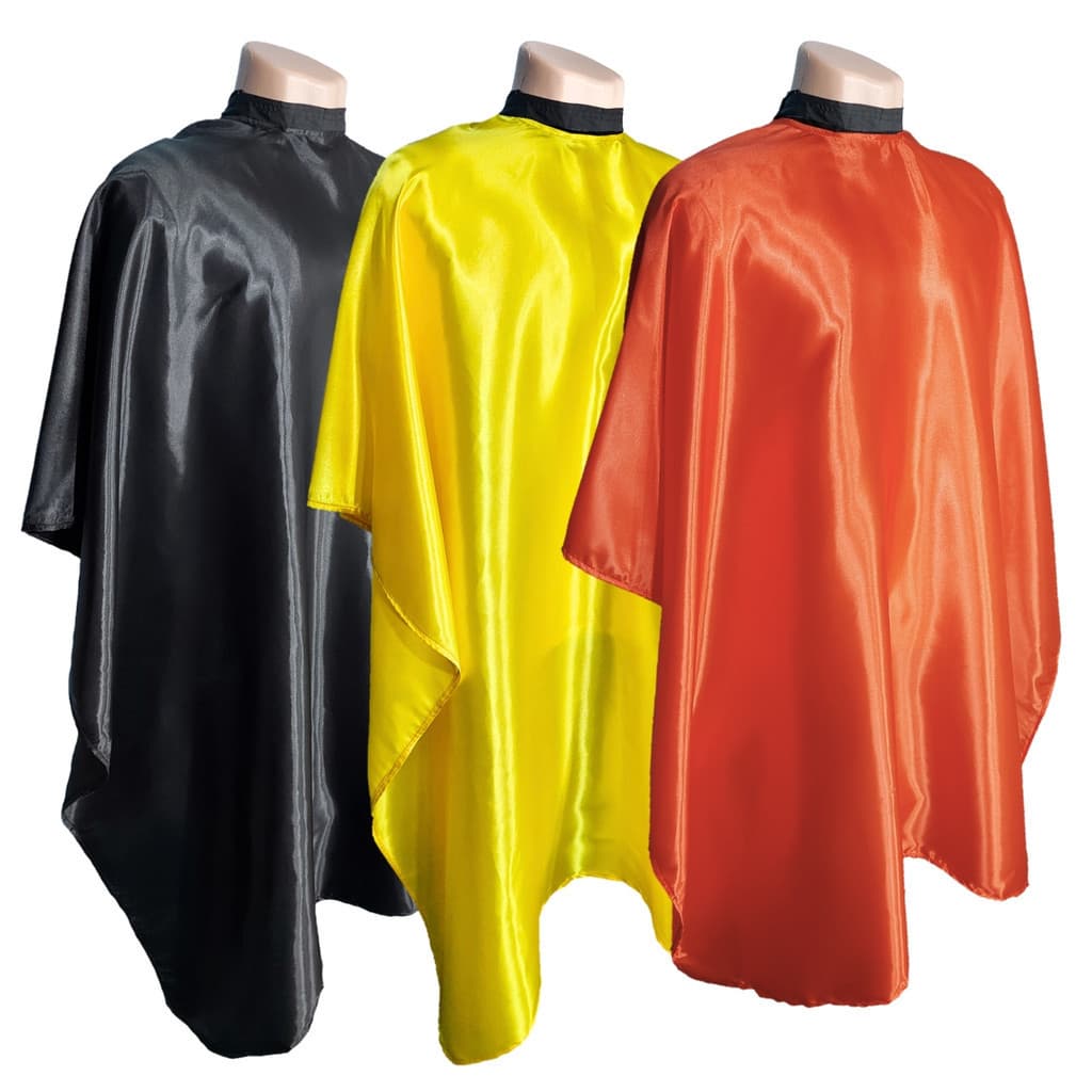 Kit 3 Capas de Corte Cetim Zíper Preto, Amarelo e Laranja