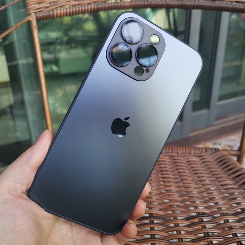 Novo AG Borda Reta Fosco Vidro Temperado Caso De Telefone Para Iphone 15 14 13 12 11 16 Pro Max Nano Proteção Dura Capa