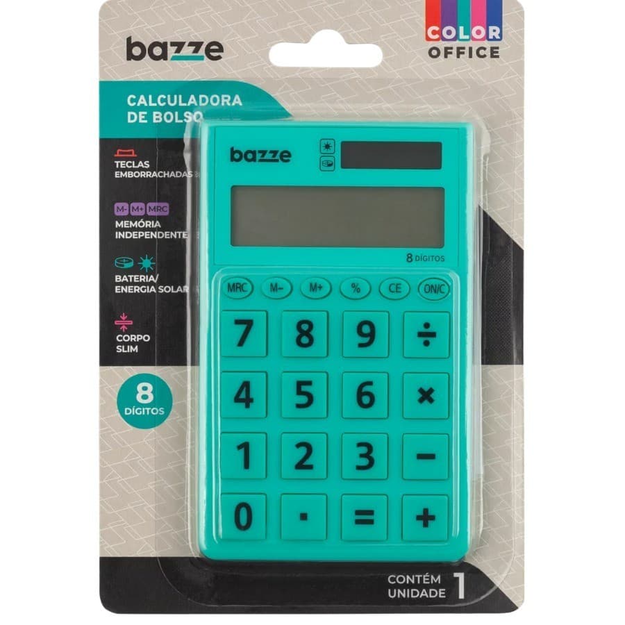 Calculadora de Bolso Bazze Turquesa