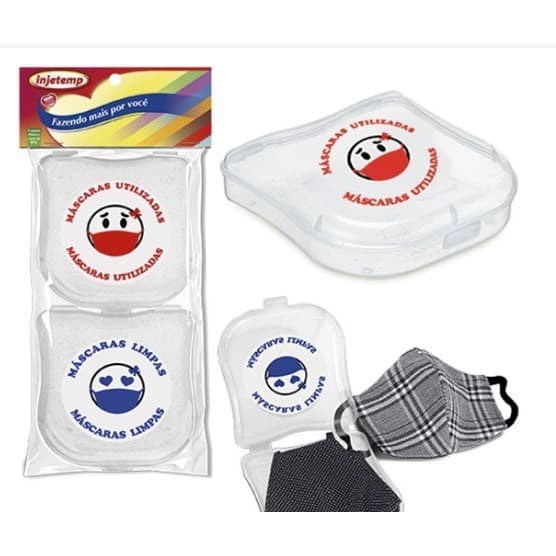 Porta Mascaras De Plastico 2 Unidades