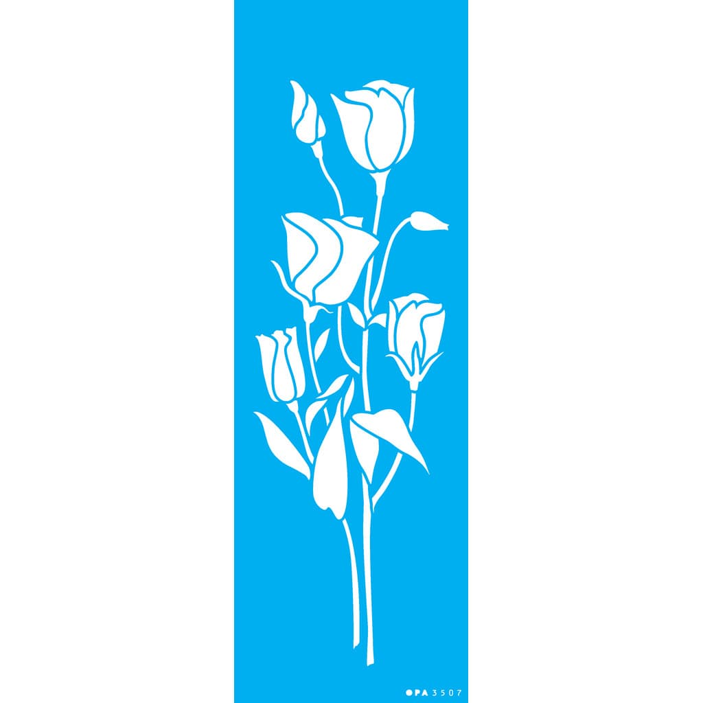 Stencil Flores Lusianthus 10x30 Opa 3507