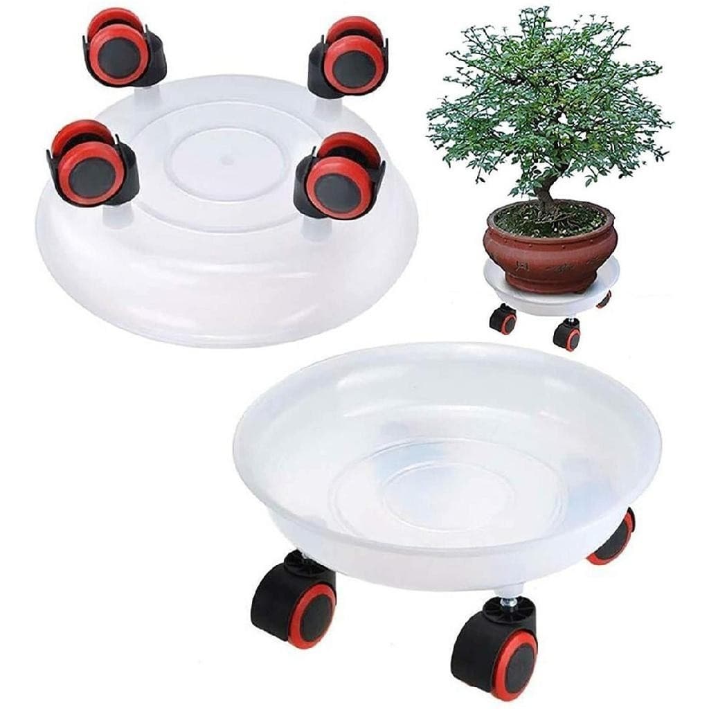 Suporte Para Vaso De Plantas Flores Com Rodinhas 26cm