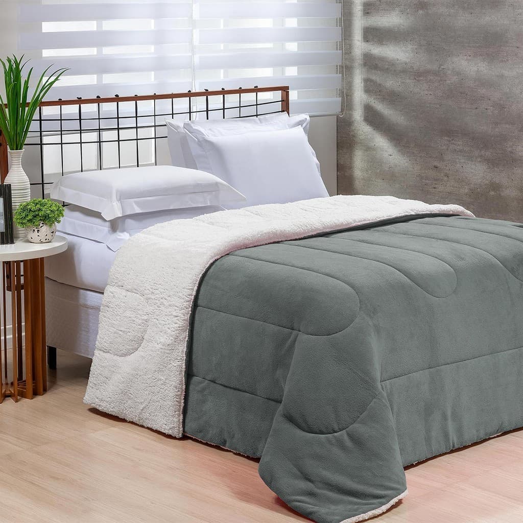 Coberdrom Casal Queen Sherpa Quentinho Noruega Lindas Cores