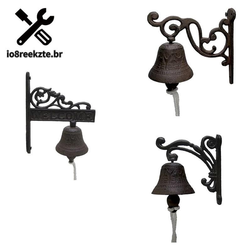 Sino De Porta Antiga Vintage Garden , De Ferro Fundido Grande , Adequado Para Decoração De Casas De Fazenda