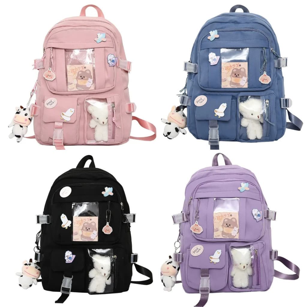 Mochila Feminina Coreana Escolar Passeio Coreano Grande Resistente